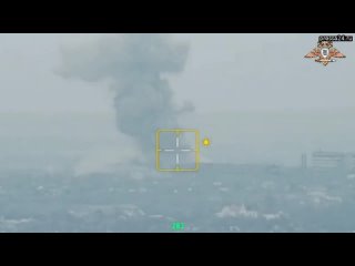 Авиаудар бомбой ОДАБ-1500 по вражеским укрепам в Красногоровке.