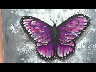 Acrylic Painting _ 3D butterfly drawing _ Satisfying Art _ Живопис акрилом _ Мал