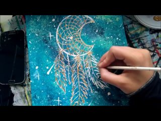 Speed Painting a Galaxy Dream Catcher Inspired by TheMindBlossom  Others