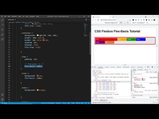 9-10. CSS Flexbox Flex-Basis Tutorial