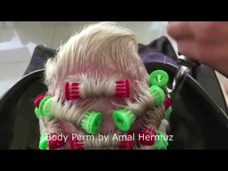 Amal Hermuz  Hairstyles Channel - BODY WAVE  HAIR PERM SHORT HAIR Tutorial step by step   TIPS   Amal Hermuz