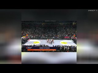 Матч баскетбольной Евролиги в Сербии начался с минуты молчания в память о жертвах теракта в Крокусе