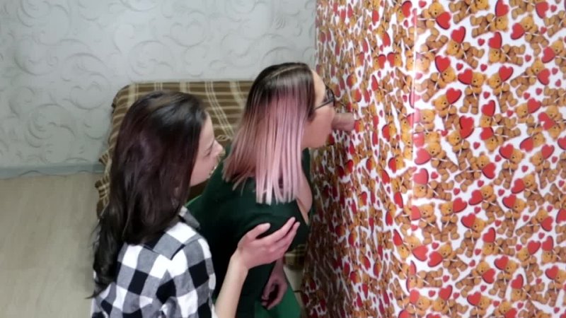 Valentines day Surprise GF Shared his gift with a friend. Gloryhole