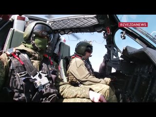 Экипаж Ка-52 угостил ракетами С-8 ДРГ на Харьковском направлении