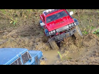 RC Trucks MUD OFF ROAD Rescue and Stuck Blue 4x4 Crawler