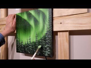 Painting the Northern Lights in an Easy Oil Painting Tutorial - Wet on Wet Style