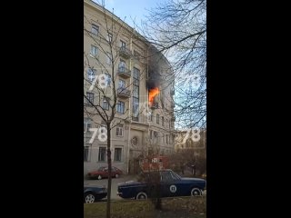 Пожар на Малоохтинском проспекте