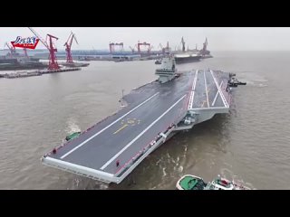 Chinas brand new advanced carrier Fujian embarks on sea trials