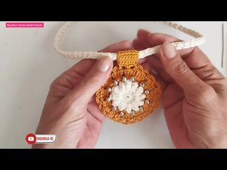 Colar de crochê mandala #crochepassoapasso #crochetjewelry #colardecroche