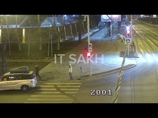 В Южно-Сахалинске водитель подрался с пешеходом