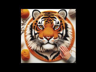 Crochet Tiger! Easy Crochet Knitted Tiger_ Wool Tiger (Creative idea @bellacoco