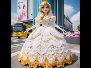 Disney Princess wearing a crochet dress 😍😍😍🔥🔥🔥Wwwwow so beautiful