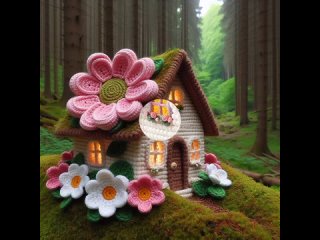 Wow! 3D crochet house (share ideas) #crochet #amigurumi