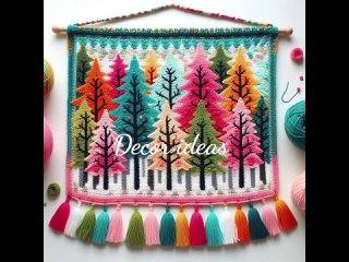 crochet pattern wall hanging designs__ wall hanging designs knitted with wool(sh