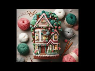 Crochet yarn houses_ Beautiful Crochet design ideas for crochet lovers