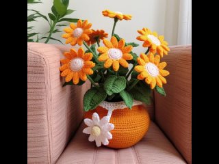 Cute Hand-woven flower models (share ideas)#knittingmodels #crochet #design