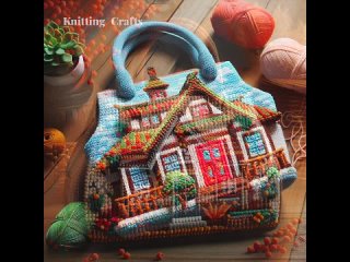 CUTE Wool Knitted Handbag Patterns Featuring Home Decoration Themes (Share Ideas
