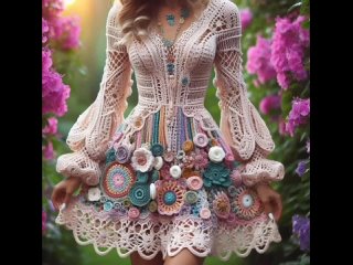 Gorgeous crocheted dress models