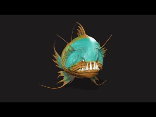 Стилизованная Рыба - 3D Моделирование - Видео Ролик