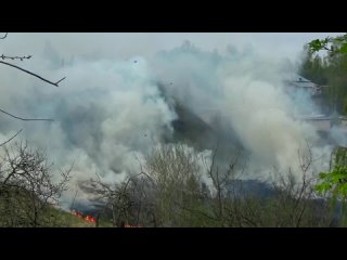 Травяной пожар в городе Вязники