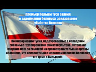 Премьер Польши Туск заявил о задержании белоруса, заказавшего убийство Волкова
