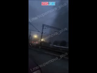 Днепропетровская область ж/д станция Синельниково - момент нанесения удара по эшелону ВСУ