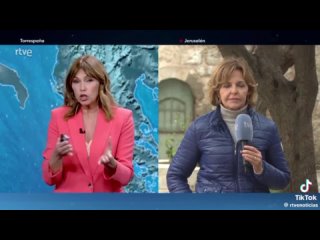 Atentos a lo que le ha pasado en directo a Almudena Ariza, corresponsal en Jerusalén