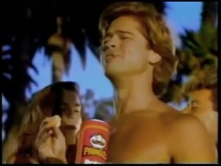 Brad Pitt in a Pringles commercial