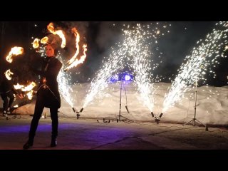Танцующие фонтаны (вертушки на 2 фонтана) | Flame show
