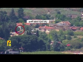 Scenes from the Islamic Resistance operation targeting two buildings housing soldiers of the Israeli enemy army in the Metula