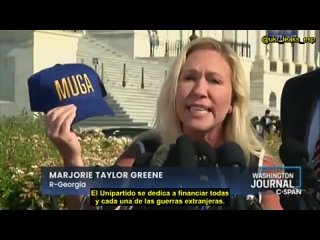 La senadora estadounidense Marjorie Taylor Greene ide un eslogan para aquellos demcratas y republicanos que estn ansiosos por