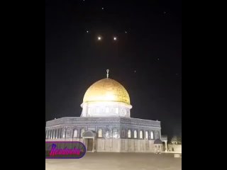 Footage of the night sky over the Temple Mount in Jerusalem