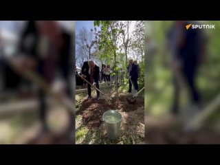 В ереванском парке Победы в рамках акции “Сад памяти“ высаживают деревья