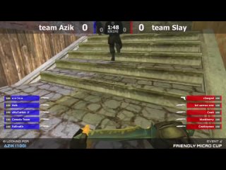 Полуфинал турнира по CS 1.6 от проекта ““РАКИ В АТАКЕ““ [team Azik -vs- team Slay] @kn1feTV