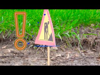 Darius Rides on tractor Excavator and learns Road Repair Traffic Signs for kids