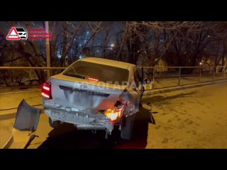 Ночное ДТП произошло в районе ул. Волкова, 12 во Владивостоке