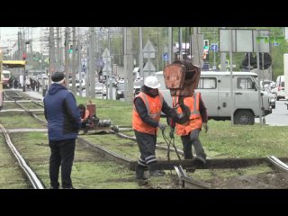 В Самаре продолжается капитальный ремонт трамвайных путей на Ново-Садовой