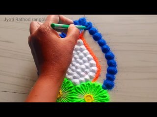 Easy and simple Rangoli designs   two flower #122