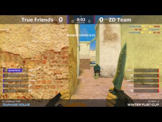 Полуфинал нижней сетки турнира по CS 1.6 от проекта ViaTeam True Friends -vs- ZD Team @kn1feTV