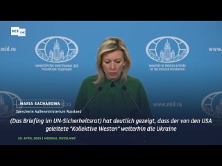 Sacharowa: “Der Westen hat sich verraten – Die Ukraine bedroht AKW Saporoschje“