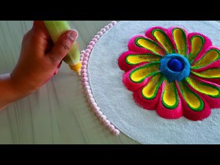 #1706 Diwali and navratri rangoli designs   satisfying video   sand art   unique rangoli