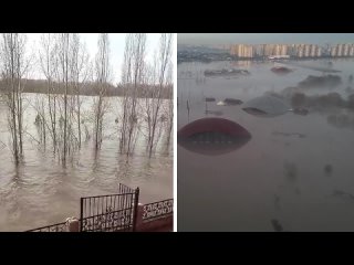 Массовая эвакуация жителей в затопленном Оренбурге.mp4