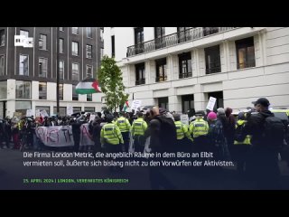 Rstungskonzerne rauswerfen: Propalstinensischer Protest in London gegen israelische Waffenhersteller