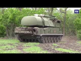 Combat work of the crew of the Buk-M1 air defense system