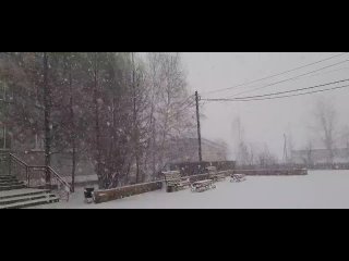 Снегопад выпал в двух районах Забайкалья в конце апреля