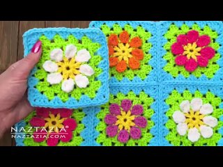 Crochet Daisy Granny Square DIY How to Tutorial