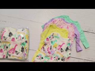 Bright Dinosaur Sleepsuits