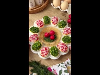 Фаршированные яйца на Пасхальный стол!