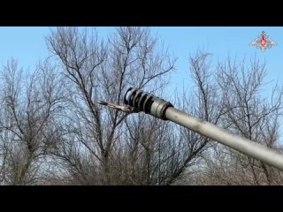 Боевая работа русских артиллеристов по противнику на правобережье Днепра