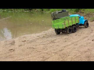 RC Cars MUD Racing 4x4 Bulldozer Tractor vs Military Truck Mudding race